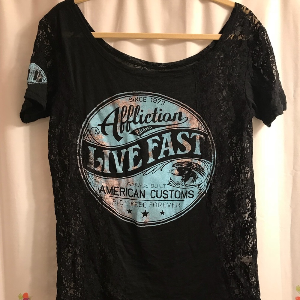 Affliction, live fast shirt, size medium.
